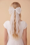 gancho de cabelo elegante, laço de tule para meninas, acessório para comunhão, gancho para festas, laço longo de tule, acessório infantil sofisticado, gancho para penteados, presente para meninas, gancho para ocasiões especiais