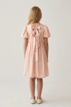 Vestido de cerimónia Sia cor-de-rosa – costas com decote aberto rematado por dois laços de pontas compridas
