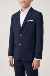 Fato de cerimónia Liam azul-marinho – grande plano do blazer com dois botões