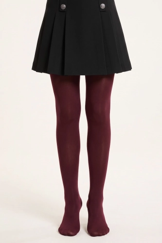 Collants Opacos 40 DEN Bordô para Menina – Meia-Estação e Inverno