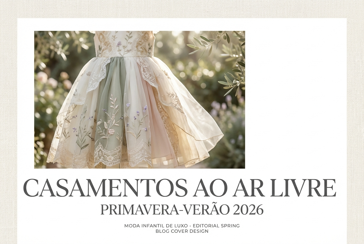 Vestidos de Festa Infantil para Casamentos ao Ar Livre: Tendências Primavera-Verão 2026